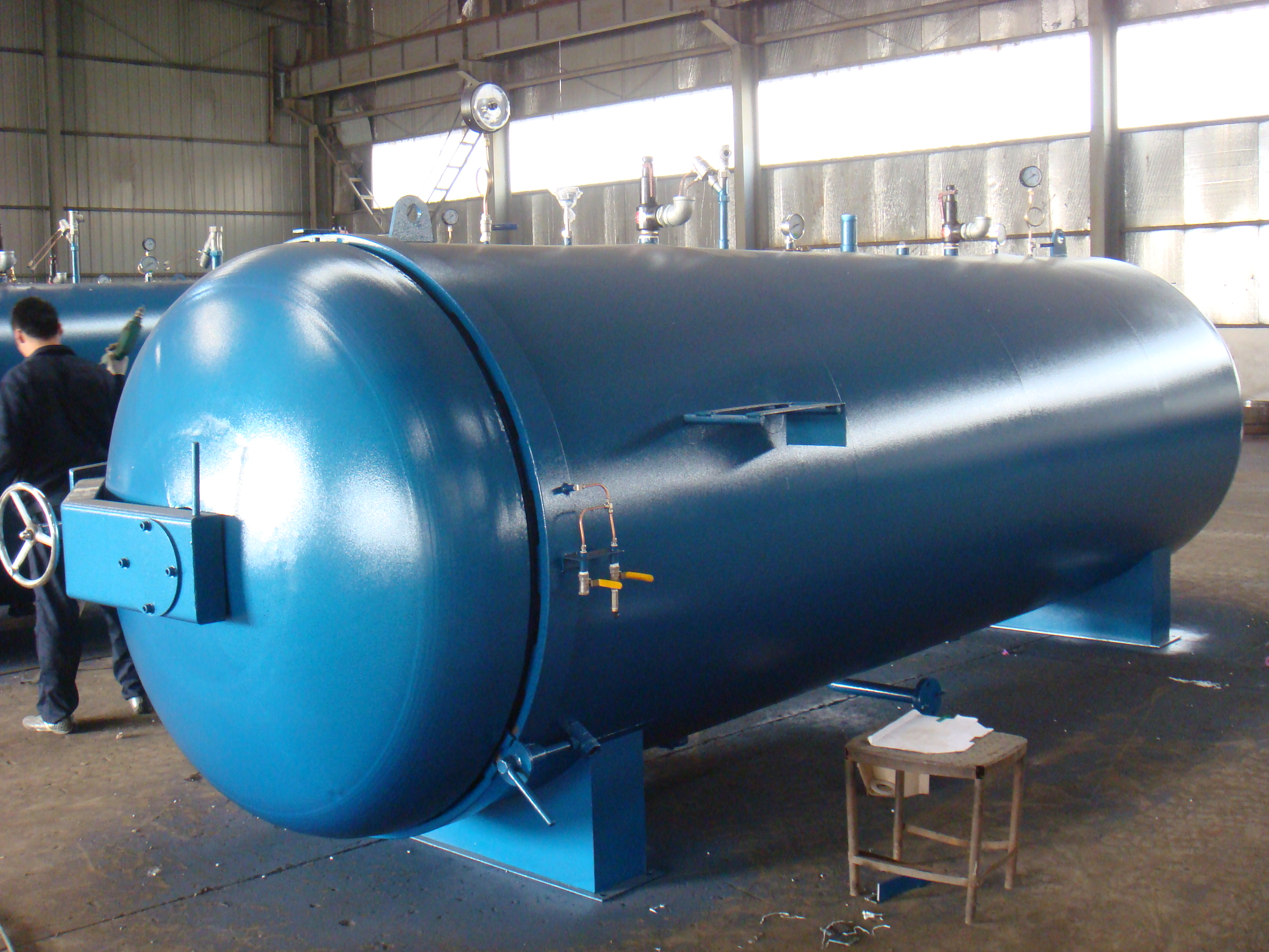 木材處理中木材蒸煮方式以及效果 木材蒸煮罐